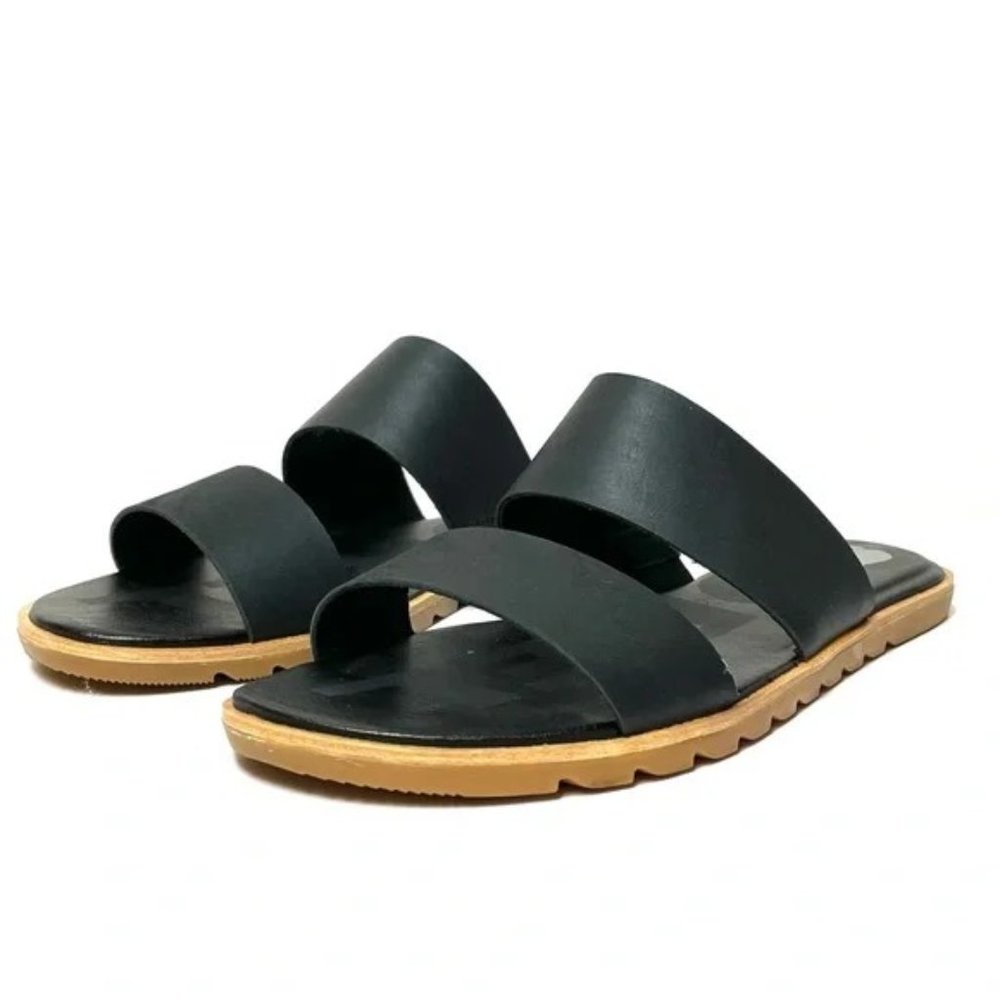 Sorel Women's Ella II Two Strap Slide Sandals Black (sz 11)